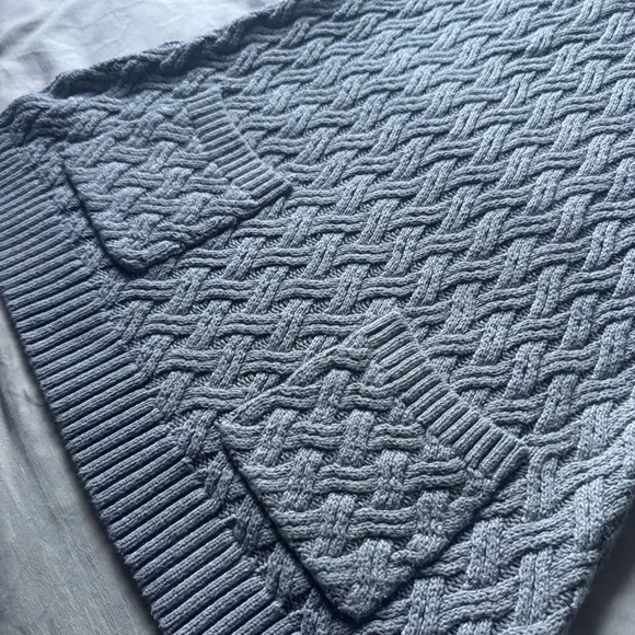 Jeanne Pierre Sweater Women’s S Gray Cable Knit Turtleneck Fisherman Pullover - Picture 2 of 8